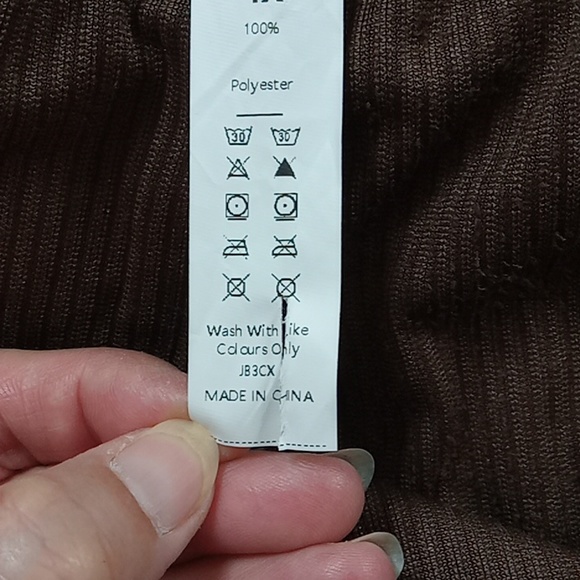 HALARA Women Pants New Casual  BROWN Corduroy Every Day MEDIUM - Picture 6 of 8